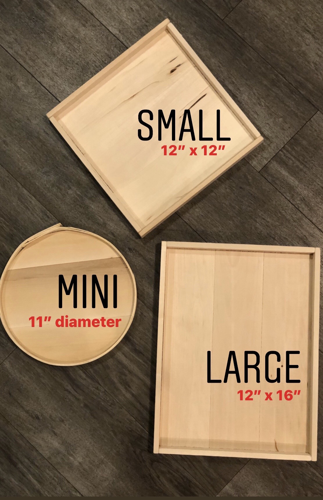 catering boards with dimensions